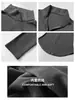 Top OEM gris personalizado de manga larga para mujer, otoño e invierno, forro polar, corte ajustado, con hombro normal y cuello de solapa, camiseta interior ajustada
