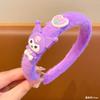 Bonita diadema de felpa de dibujos animados para niños, diadema alta con forma de calavera y esponja, conjunto de pelo para bebé, nuevo tocado con horquilla de conejo