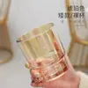 Taza de Vidrio de Gran Capacidad Taza de Agua para el Hogar con Tapa Taza para Café con Popote Resistente a Altas Temperaturas con Asa Transparente Taza de Oficina