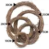 Faça você mesmo Pegador de Sonhos Artesanal Pinha Anel de Rattan Guirlanda de Natal Rattan Escola Jardim de Infância Decorativo Galhos Secos