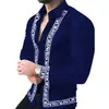 Estación Independiente Comercio Exterior Transfronterizo Ropa Nueva para Hombre Moda Otoño 2025 Casual Camisa de Manga Larga con Estampado 3D para Hombre