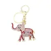 Chaveiro Pingente de Elefante de Metal Feito Sob Medida pelo Fabricante com Strass, Presente de Strass Decoração de Chaveiro de Carro Venda por Atacado