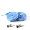 Cordones perezosos con hebilla de presión colorida, cuerda plana elástica de 6 mm 8 mm sin atar, herramienta de fijación sin atar
