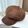 Gorra octogonal versátil de estilo vintage coreano, gorra de pintor de gamuza de alta calidad, hace que la cara se vea más pequeña, gorra de boina estilo británico para mujer