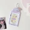 Porta-Cartão de PVC Gradiente Estilo Coreano Hisocute de 3 polegadas para Cartões de Fã, Pingente de Exibição Polaroid, Estojo de Armazenamento para Cartões de Refeição