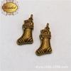 A2992 verde antiguo 1.4g botas navideñas retro colgante pequeño aleación pulsera navideña material DIY