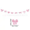 Guirlanda temática de laço para festa de aniversário infantil, bandeira para cadeira alta, decoração de fotos de crescimento do bebê, enfeite pendurado de 0 a 12 meses