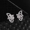 Ventas Directas de Fábrica Pendientes de Plata de Ley 925 Estilo K Creativos con Circonita de Grado AAA Microincrustada Pendientes de Mariposa de Moda Estilo Animal