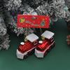 Decoración navideña de 8 cm, plástico galvanizado, Papá Noel, árbol de Navidad, colgante, accesorios, fábrica al por mayor