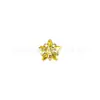 Clavo para Oreja de Estrella de Cinco Puntas con Garras Doradas de Aleación de Titanio Astmf-136 G23 Titanio Rosca Interna Cabeza de Piercing para Labio con Circonita