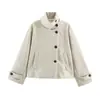 Ins Roupas Femininas Europeias e Americanas Outono Senso de Alto Padrão Petite Casual Gola Alta Jaqueta de Lã Casaco 6318293