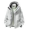 Chaqueta exterior Luo Tu 3 en 1 a prueba de viento y transpirable para mujer, con forro polar desmontable, adecuada para invierno y senderismo. También disponible para hombres