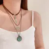 Collar de Plumas Retro Estilo Bohemio Cadena de Clavícula Multicapa para Mujer