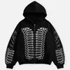 Cárdigan con diseño estampado de otoño e invierno personalizado transfronterizo INS, sudadera con capucha unisex, chaqueta vintage de corte holgado al por mayor
