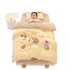 Tipo Otoño e Invierno una Manta de Felpa de Leche Bordada Cubierta de Cama de Guardería Juego de Tres Piezas Relleno de Colcha de Algodón para Niños Juego de Seis Piezas