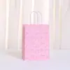 Bolso Rosa con Lazo Transfronterizo Bolsa para Empaque de Regalo de Cumpleaños Bolsa para Regalo de Fiesta de Chica Dulce Empaque de Dulces