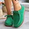 Sapatos Casuais Macios de Solado Grande Transfronteiriços Outono 2025 Novos Mocassins e Sapatos de Lona com Cadarço Quadrados para Homens e Mulheres