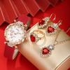 2024 Explosiones Reloj de Moda para Mujer Traje Pulsera Cinturón Reloj de Estudiante para Mujer Amor Pedrería Reloj de Cuarzo