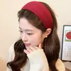Diadema de estilo coreano, ligera, ancha, de color liso para mujer, que ofrece un look sofisticado y elegante, con un diseño que realza la altura en la coronilla, presentando un estilo retro, chic y moderno