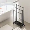 Toallero de pie de múltiples capas, estante móvil para almacenamiento de toallas de baño en el dormitorio, perchero multifuncional para almacenamiento de toallas en el baño del hogar