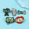 Broches Metálicos de la Serie de Billetes de Dibujos Animados, Insignias de Personalidad para Ropa y Sombreros, Insignias Decorativas de Esmalte con Diseño de Nicho
