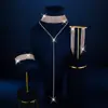 Colar Coreano Ins Elegante com Laço de Pérola Cravejado de Diamantes Corrente para Clavícula com Pingente Design da Moda Colar Personalizado para Mulheres
