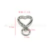 Aleación de Zinc Anillo Llavero Corazón Hebilla Colgante Anilla de Resorte con Forma Especial Herrajes para Joyería Hebilla de Resorte Accesorios para Bolsas