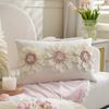 Nueva Funda de Almohada Bordada Flor Rosa Bordada Almohada de Sofá Oficina Coche Cama Cojín de Noche Respaldo Tejido