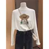Camiseta interior térmica de cuello semi-alto engrosado en color albaricoque, nuevo modelo de principios de otoño 2026, camiseta térmica de manga larga para mujer