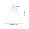 Decoración Navideña de Comercio Exterior de Amazon Transfronterizo Copo de Nieve con Agujero Árbol de Navidad Hoja Acrílica Transparente en Blanco Festivo
