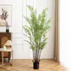 Árbol Artificial Helecho Persa Cola de Caballo Árbol de Maidenhair Helecho Mono Dorado Planta Verde para Paisajismo Decoración de Piso para el Hogar Planta en Maceta