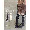 Calcetines hasta la pantorrilla para niña, Calcetines de algodón para primavera y otoño para niños, Calcetines hasta media pantorrilla con lazo, Medias de princesa coreana, Calcetines de moda para niña