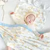 Toalha de Banho para Bebê, Gaze de Algodão Bambu de Quatro Camadas, Manta de Banho Absorvente para Bebê, Manta de Fibra de Bambu com Desenho Animado, Produtos para Mãe e Bebê