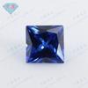 Huagang Gem Quadrado Ângulo Reto Carro Flor Azul Zircônio Pedra Nua Princesa Praça Azul Zircônio Anel de Fundo Afiado Gema Atacado
