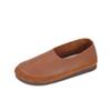 Sapatos Casuais de Couro Pintado para Mulheres, Slip-On Fácil de Calçar, Para o Trabalho, Sola Macia, Superfície Macia, Antiderrapante, Respirável, Sapatos de Vovó, Atacado