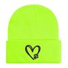 Gorro tejido con bordado de huella de pata de amor de Amazon transfronterizo, gorro de lana triste para montar al aire libre, gorro tipo jersey con garra de gato