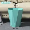 Lixeira estilo nórdico para uso doméstico na sala de estar, cozinha, quarto, simples, sem tampa, grande, cesto fofo para papel higiênico
