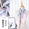 Estilo K Lenço Quadrado 90 Elegante Seda de Imitação Sarja Feminina Decorativo Lenço de Seda Feminino Toque de Seda DIY Lenço Fino de Seda