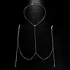 Nuevo Estilo Colgante Circular Cadena Sexy para el Pecho Cadena de Cadera Metálica Atractiva Europea y Americana Cadena para Pezón Erotica Cadena Corporal Joyería de Tentación