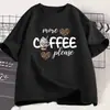Camiseta Retrô Casual de Manga Curta Livros e Café para Homens e Mulheres Presente para Amante de Livros e Café Top de Manga Curta Dia