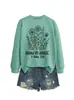 Grow in grace Amazon Wish site independente moda confortável elegante feminina outono e inverno gola redonda manga longa moletom