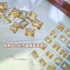 Super Flash Rectangular Ángulo Recto Decoraciones de Diamantes para Uñas Corte Raydean Punto de Azúcar Rocoso Diamante Puntiagudo Cristal de Alta Calidad Joyería Multifacética para Uñas