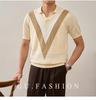 Tendencia Verano 2025 Nuevo Diseño de Solapa en Contraste Polo de Moda y Versátil Tejido de Punto de Manga Corta