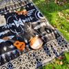 Estilo Bohemio Esterilla de Picnic para Exteriores Hilo de Algodón Borla Hilo Manta Tienda de Campaña Alfombra Impermeable para el Suelo Siesta Cálida Manta de Camping