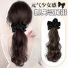 Peruca Trança Crianças Estilo Coreano Camada Preguiçosa Cabelo Artificial Natural Invisível e Sem Marcas Laço Baixo Estilo Clipe de Agarrar Laço de Cabelo Coque Rabo de Cavalo