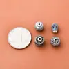 Cuentas de plata de ley 999 con diseño retro chino, estilo nacional, cloisonné, color azul quemado, para pulseras, accesorios DIY