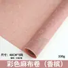 Papel de Embrulho Colorido de Linho em Rolo Flor Floricultura Artesanal Material DIY Malha Impermeável Rolo de Linho Atacado