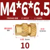 Latón Tierra Ocho Inyección de Fusión Caliente Embutido Estampado Moleteado Doble Paso Inserción Tornillo Tapa Tuerca Manguito Roscado de Cobre M2M4M5