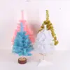 Adornos de Escritorio para Árbol de Navidad Lindos Pequeños de PVC Árbol de Navidad Rosa Dorado/Rojo/Blanco/Azul/Rosa