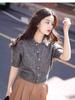 Cardigan de Tricô de Manga Curta Estilo Novo 2026 para Mulheres, Suéter Feminino de Outono de Alta Qualidade Estilo Coreano, Peça de Roupa Externa Fashion de Corte Justo